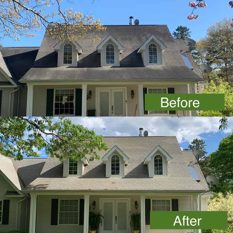 before and after of roof